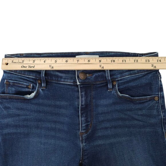 Loft Legging Jean Mid Rise Womens Size 27/4 Stretch Dark Wash Denim - Picture 3 of 15